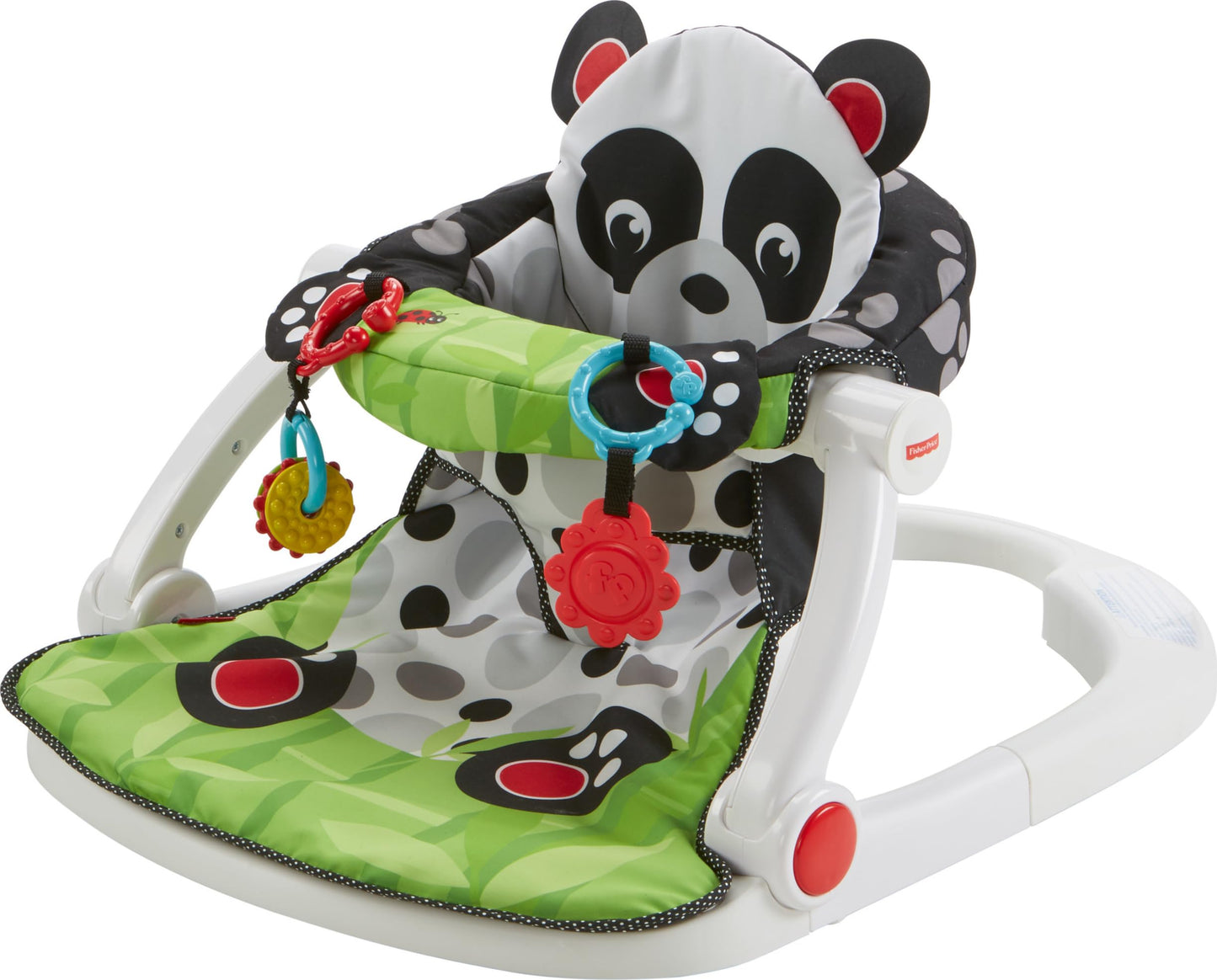 Fisher-Price Portable Baby Chair Sit-Me-Up Floor Seat with Developmental Toys & Machine Washable Seat Pad, Rainbow Showers