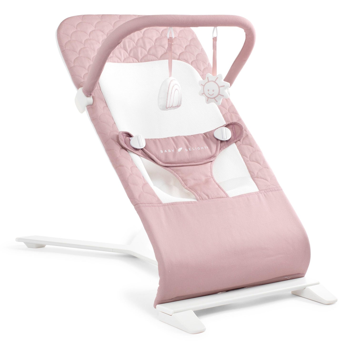 Baby Delight Alpine Deluxe Portable Bouncer, Infant, 0-6 Months, 100% GOTS Certified Cotton Fabrics, Organic Oat