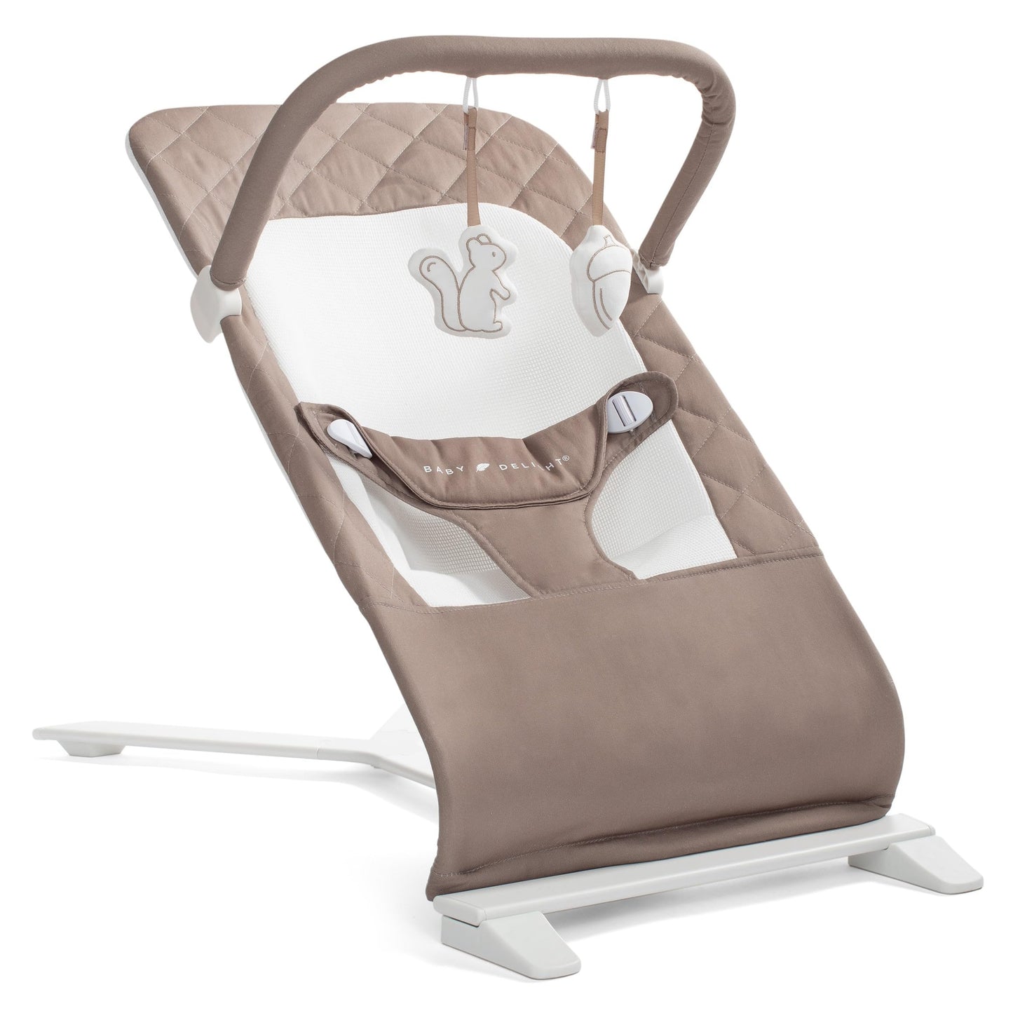 Baby Delight Alpine Deluxe Portable Bouncer, Infant, 0-6 Months, 100% GOTS Certified Cotton Fabrics, Organic Oat