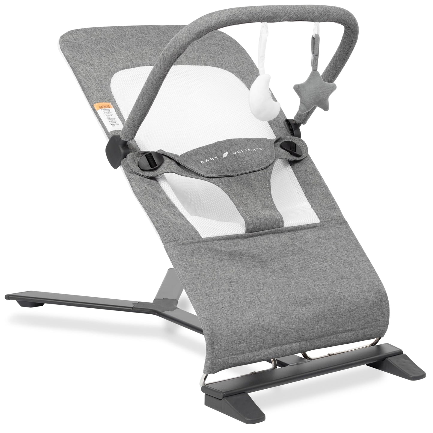 Baby Delight Alpine Deluxe Portable Bouncer, Infant, 0-6 Months, 100% GOTS Certified Cotton Fabrics, Organic Oat