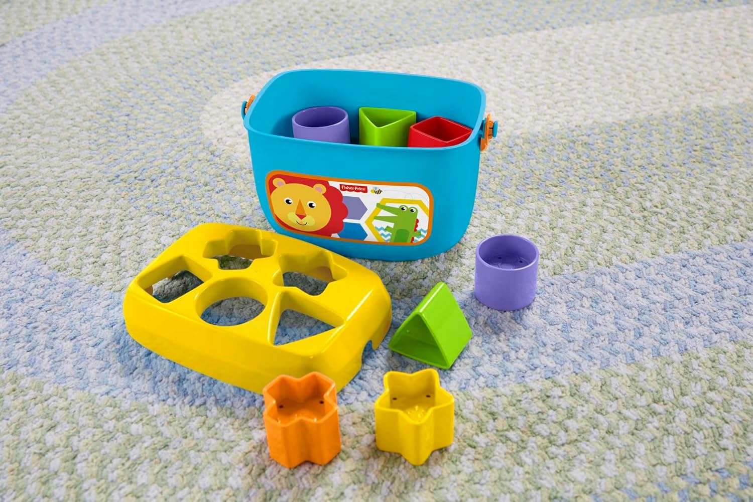 Fisher-Price Stacking Toy Baby's First Blocks Set of 10 Shapes for Sorting Play for Infants Ages 6+ Months