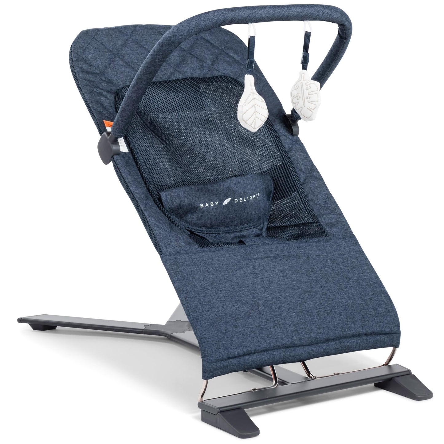 Baby Delight Alpine Deluxe Portable Bouncer, Infant, 0-6 Months, 100% GOTS Certified Cotton Fabrics, Organic Oat